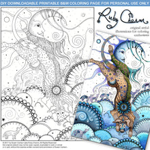 Load image into Gallery viewer, Bo Dog and the Moon: downloadable printable 2-page PDF for coloring
