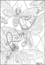 Load image into Gallery viewer, Cicadas: downloadable printable 2-page PDF for coloring
