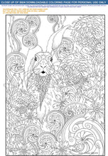 Load image into Gallery viewer, Spring Rabbit: downloadable printable 2-page PDF for coloring
