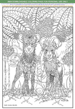Load image into Gallery viewer, Wild Dogs: downloadable printable 2-page PDF for coloring
