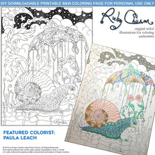 Load image into Gallery viewer, Snail with Umbrella: downloadable printable 2-page PDF for coloring
