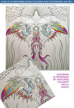 Load image into Gallery viewer, Fanciful Toutterkoi Butterfly: downloadable printable 2-page PDF for coloring
