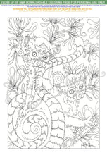 Load image into Gallery viewer, Lemurs: downloadable printable 2-page PDF for coloring
