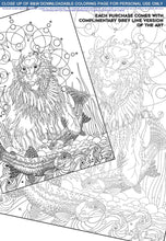 Load image into Gallery viewer, Bear with Fish: downloadable printable 2-page PDF for coloring
