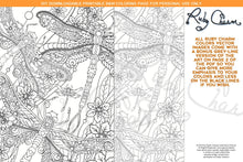 Load image into Gallery viewer, Insectimaginary Streamer Dragonflies: downloadable printable 2-page PDF for coloring
