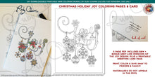 Load image into Gallery viewer, Holiday JOY: downloadable printable 5-page PDF for coloring
