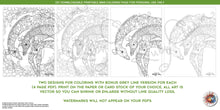 Load image into Gallery viewer, Botanical Giraffes: downloadable printable 4-page PDF for coloring
