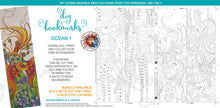 Load image into Gallery viewer, DIY Bookmarks - OCEAN 1: downloadable printable 1-page PDF for coloring
