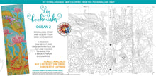 Load image into Gallery viewer, DIY Bookmarks - Ocean 2: downloadable printable 1-page PDF for coloring
